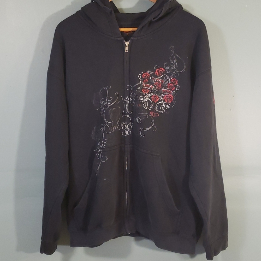 hot leathers hoodie sz L